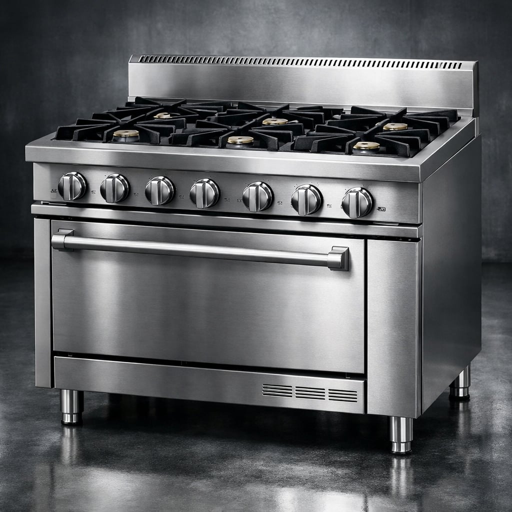 6-burner range with oven